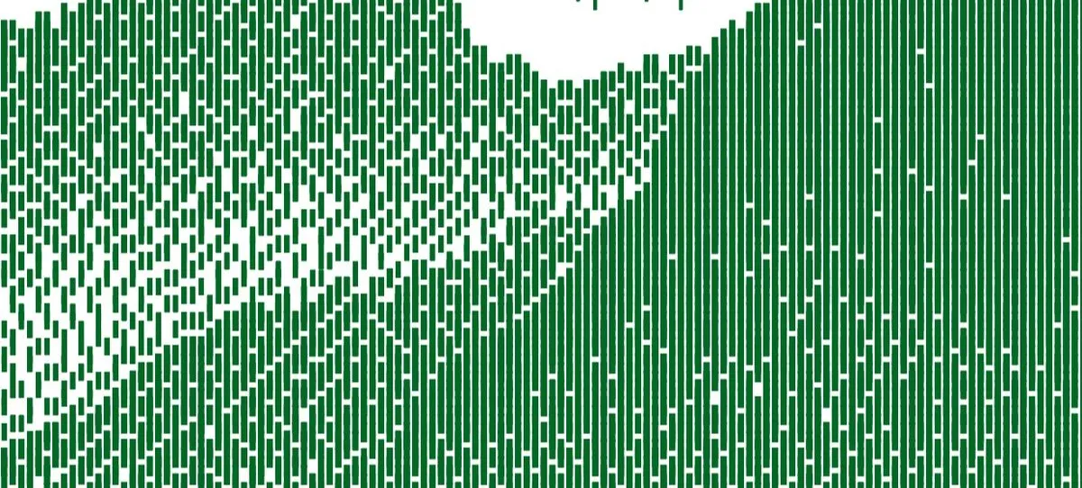 Vertical bar pattern representing tokenised language data