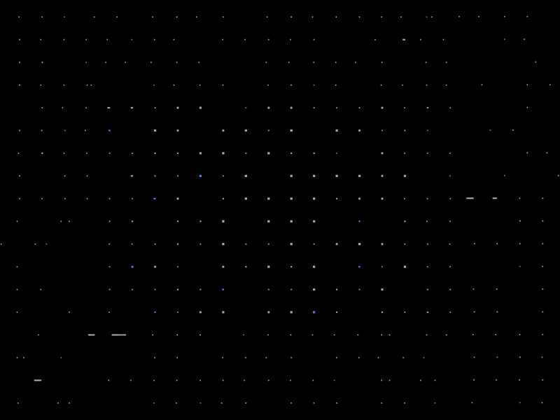 Animated pixel-grid signalling AI discovery in motion