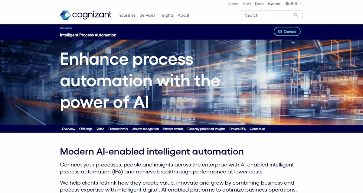Cognizant Intelligent process automation image