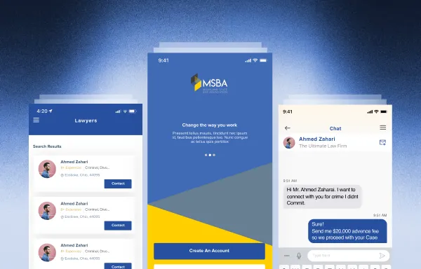 Built a legal services app connecting clients with preferred attorneys.